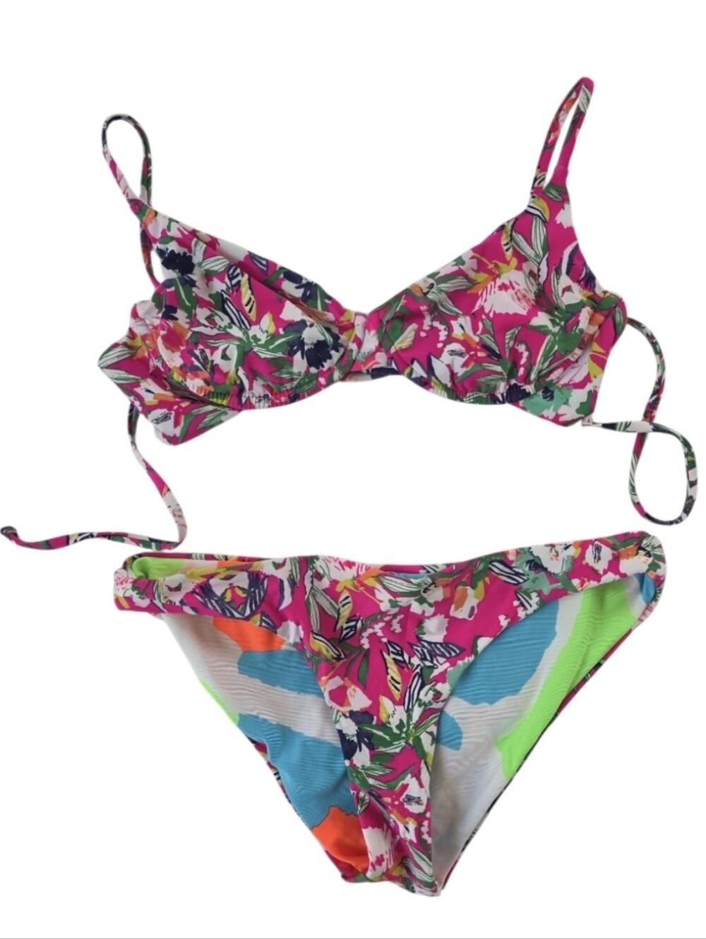 Maaji Pink Multi Floral Print Bikini Set